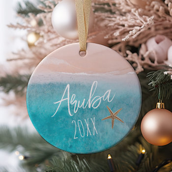 Beachy Travel Ornament by freshpaperie at Zazzle