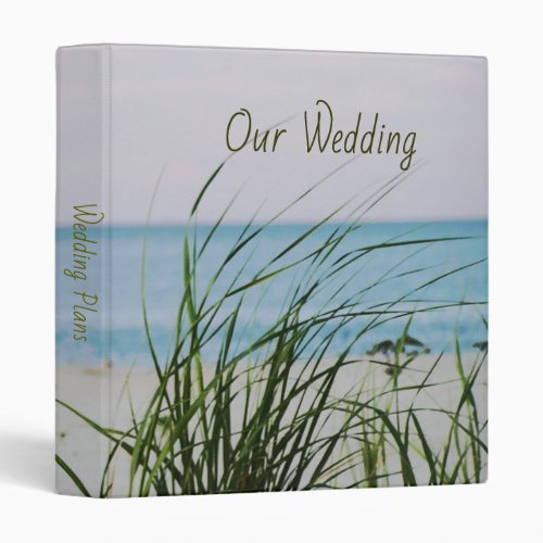 Beachy Wedding 3 Ring Binder