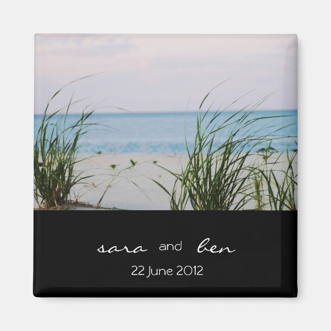 Beachy Wedding Magnet (Front)