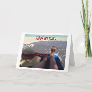 BEACHY WISHES FOR A HAPPY, WARM, MERRY HOLIDAY CARD