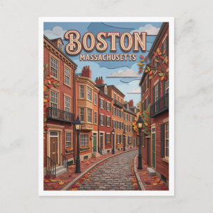 Beacon Hill Boston Massachusetts Postcard