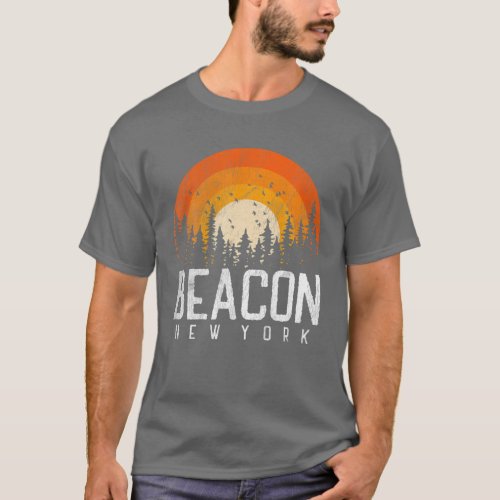 Beacon New York NY Retro Vintage 70S 80S 90S Gift T_Shirt