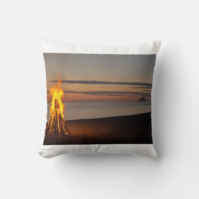 Beacon on the Beach  Throw Pillow (Front)