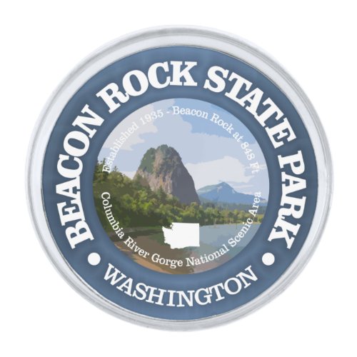 Beacon Rock SP Silver Finish Lapel Pin