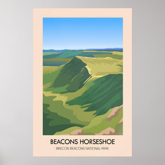 Beacons Horseshoe Brecon Beacons National Park Poster (Front)
