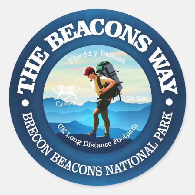 Beacons Way (C) Classic Round Sticker (Front)