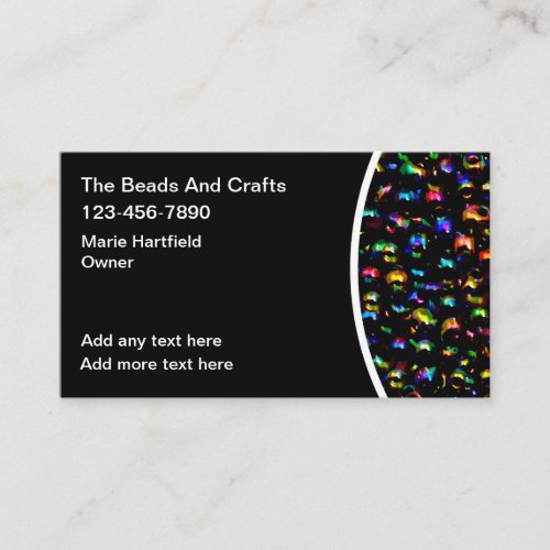 Bead Art And Crafts Business Cards