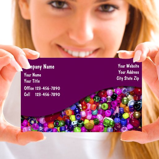Customizable Bead Business Cards