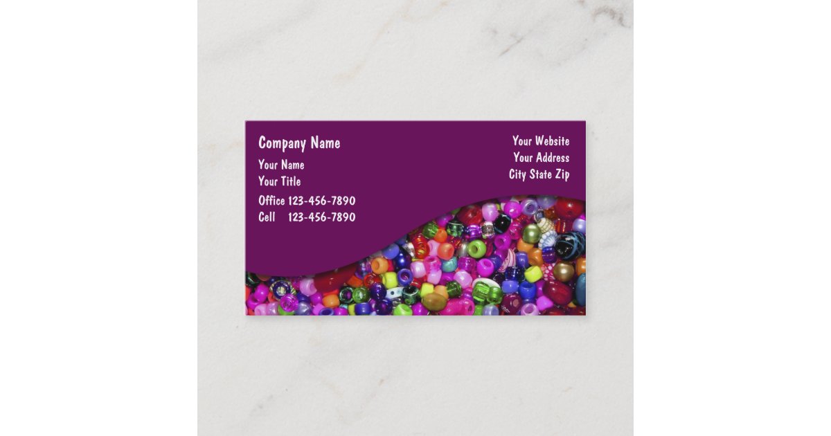 Bead Business Cards Zazzle