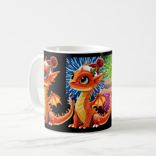 Bead Dragon for Merry Christmas  Coffee Mug (Front Left)