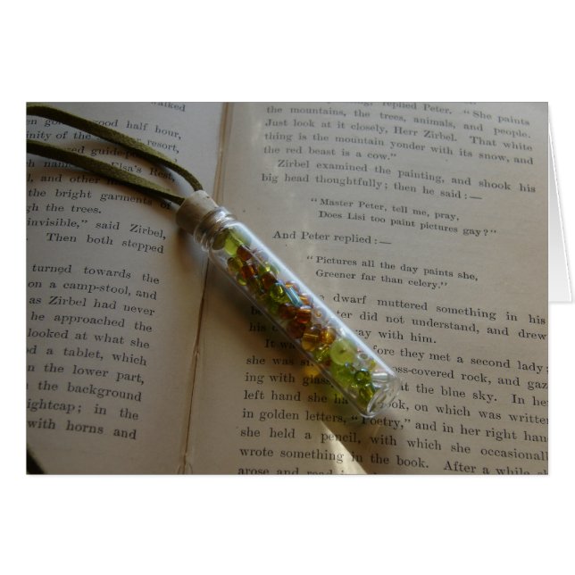 Bead Filled Vial Necklace (Front Horizontal)