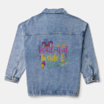 Bead-iful Inside and Out Funny Mardi Gras Gift  Ba Denim Jacket