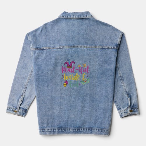 Bead_iful Inside and Out Funny Mardi Gras Gift  Denim Jacket