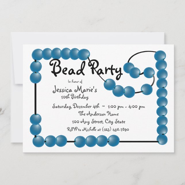 Bead Party Invitation (Front)