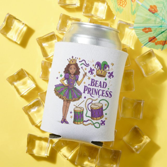 Bead Princess - Mardi Gras Can Cooler (In Situ Summer)