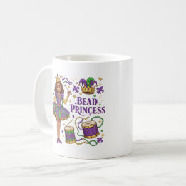 Bead Princess - Mardi Gras Coffee Mug