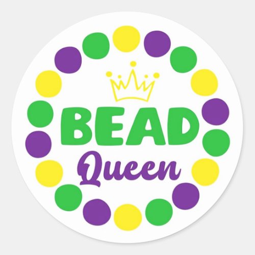 Bead Queen Classic Round Sticker