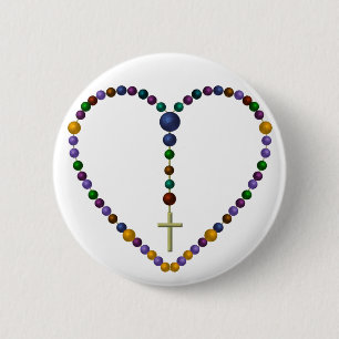 Bead Rosary #1 Pinback Button