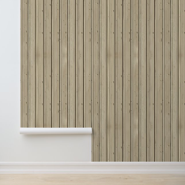 Beadbord Wood Look Paneling  Wallpaper (Application)