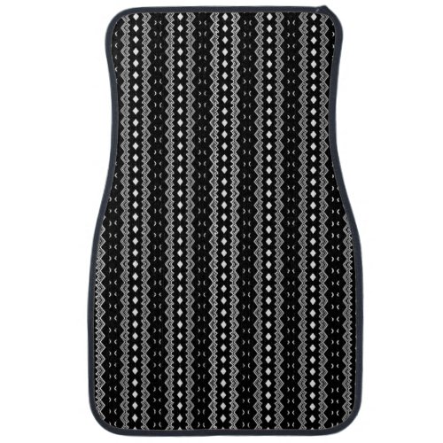 Beaded Black  White Car Floor Mat