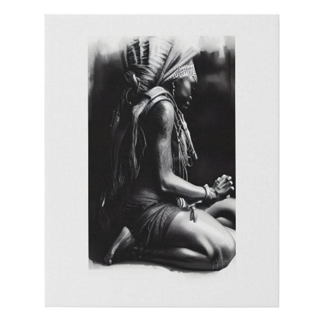 Beaded Elder Faux Canvas Print (Front)