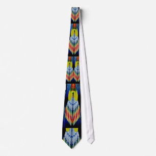 Beaded Feather Design Tie