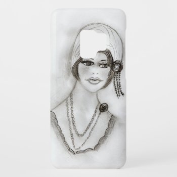 Beaded Flapper Girl Case-mate Samsung Galaxy S9 Case by BlayzeInk at Zazzle