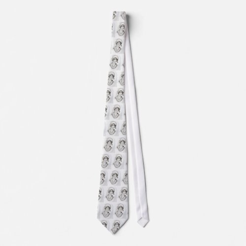 Beaded flapper girl tie