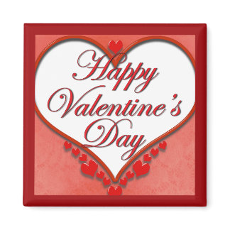 Beaded Heart Valentine Magnet