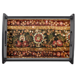 Beaded Indian Saree Photo Serving Tray