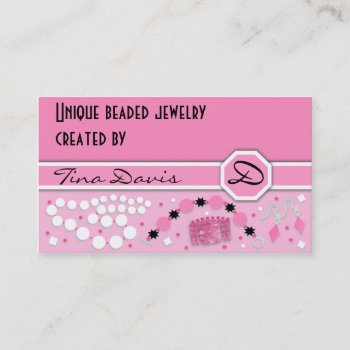 Beaded Jewelry Business Card by RedRider08 at Zazzle