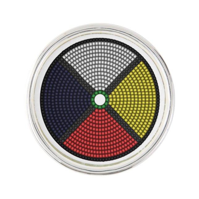 Beaded Medicine Wheel Pin (Front)