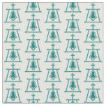 Beaded Raincross Design - Sea Green - Fabric