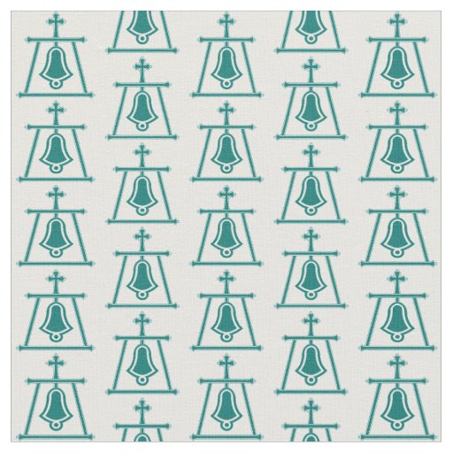 Beaded Raincross Design - Sea Green - Fabric