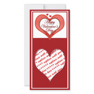 Beaded Red Heart Valentine Holiday Card