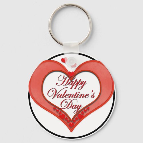 Beaded Red Heart Valentine Keychain