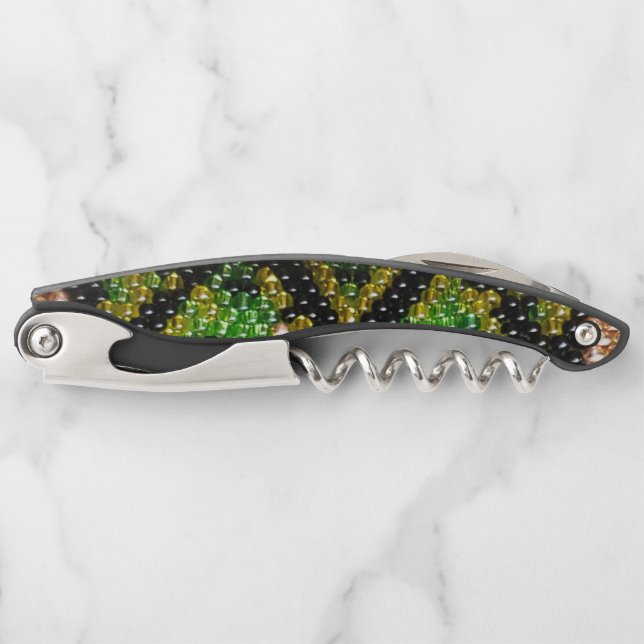 Beaded Snake Skin Waiter's Corkscrew (Front)