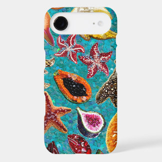 Beaded Tropical Fruit Starfish Faux Sequin Pattern iPhone 17 Air Case
