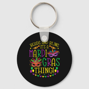 Beads Bling Mardi Gras Thing Carnival Party Men Wo Keychain