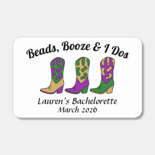 Beads Booze and I Dos Mardi Gras Bachelorette Matchboxes