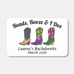 Beads Booze & I Dos Mardi Gras Bachelorette Matchboxes