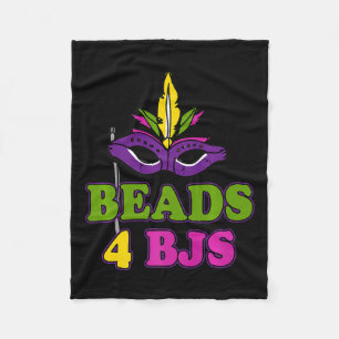 Beads For Bjs Dirty Mardi Gras Fleece Blanket