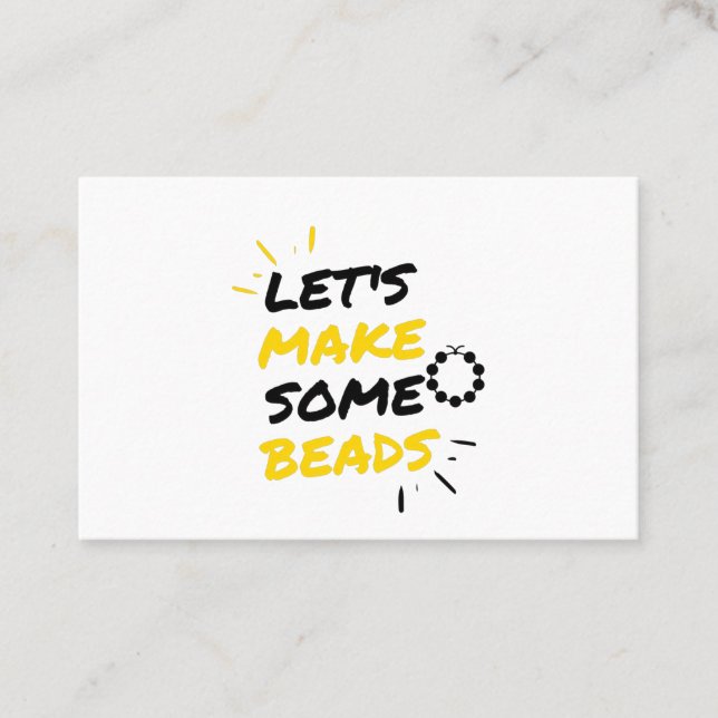 Beads makers business card (Front)