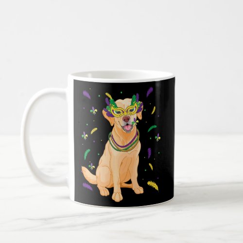 Beads  Mask Labrador Retriever Mardi Gras Dog Mom Coffee Mug