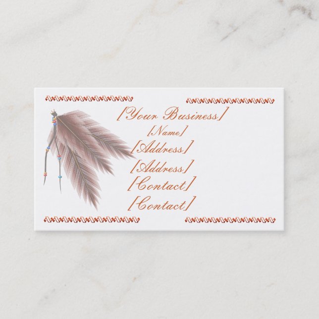 Beads N Feathers Business Card (Front)