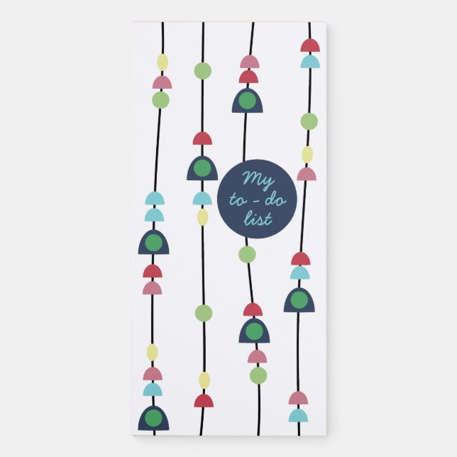 Beads on Strings Magnetic Notepad (Front)