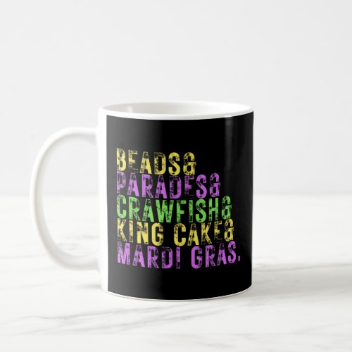 Beads Parades Crawfish Kingcake Mardi Gras Souveni Coffee Mug