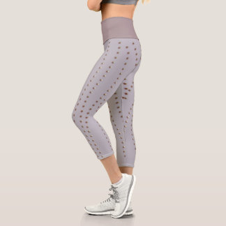Beads Pattern Capri Leggings