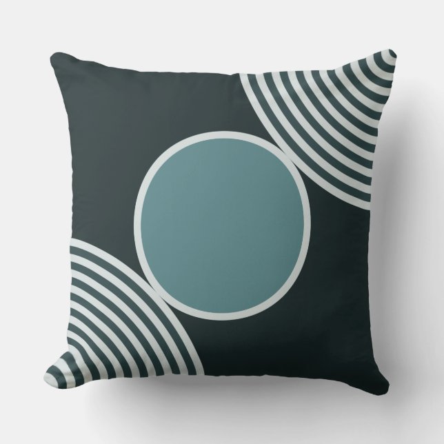 Beads Pattern In Shades Of Grey Throw Pillow (Front)