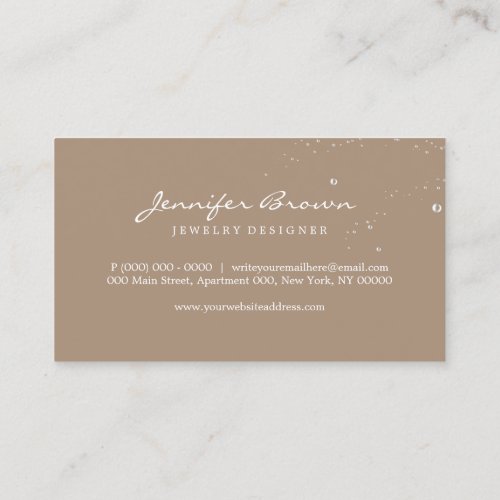 Beads Pearls Jewelry online boutique Business Card